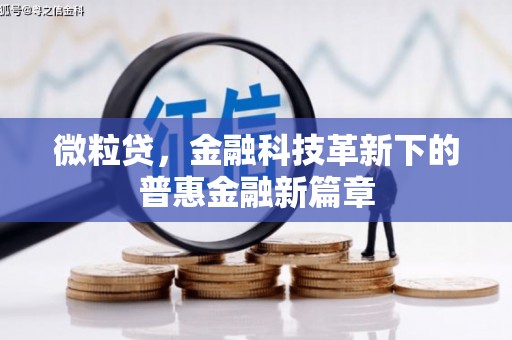 红原微粒贷，金融科技革新下的普惠金融新篇章