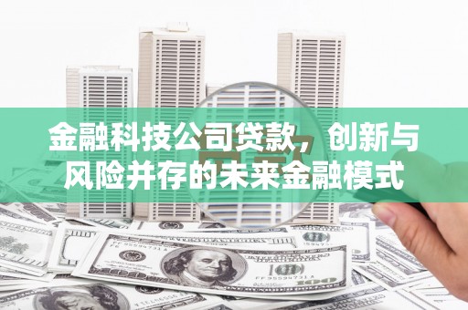 红原金融科技公司贷款，创新与风险并存的未来金融模式