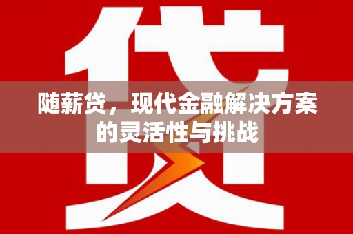 红原随薪贷，现代金融解决方案的灵活性与挑战