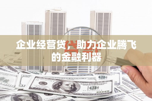 红原企业经营贷，助力企业腾飞的金融利器