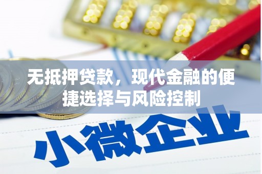 红原无抵押贷款，现代金融的便捷选择与风险控制