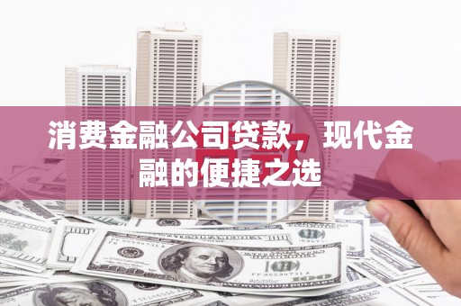 红原消费金融公司贷款，现代金融的便捷之选