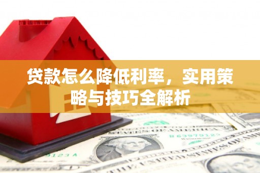 红原贷款怎么降低利率，实用策略与技巧全解析