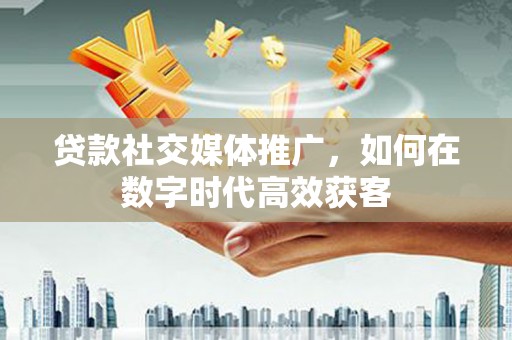 红原贷款社交媒体推广，如何在数字时代高效获客