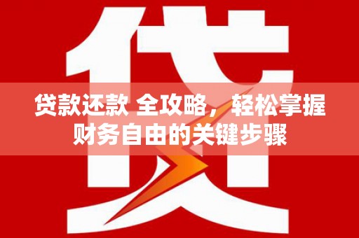 红原贷款还款 全攻略，轻松掌握财务自由的关键步骤