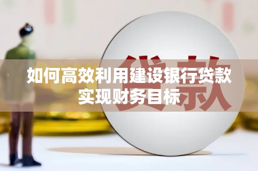 红原如何高效利用建设银行贷款实现财务目标