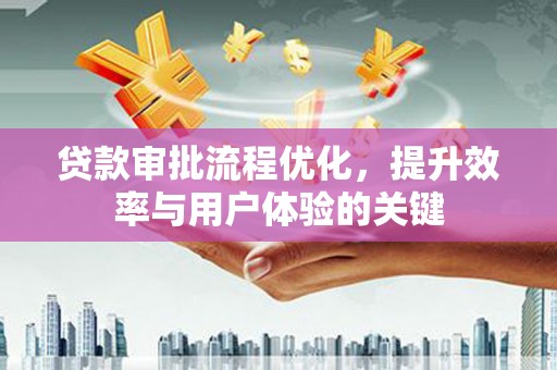 红原贷款审批流程优化，提升效率与用户体验的关键
