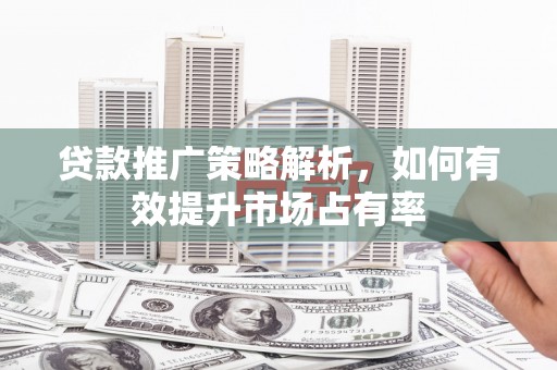 红原贷款推广策略解析，如何有效提升市场占有率