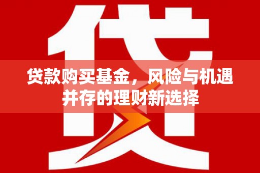 红原贷款购买基金，风险与机遇并存的理财新选择