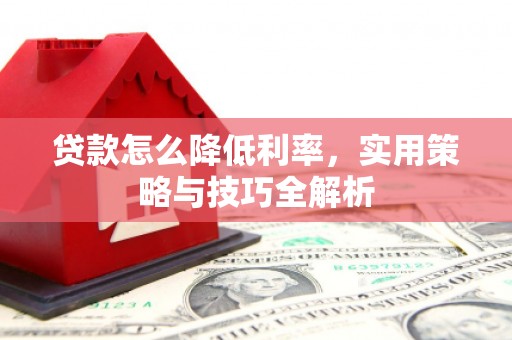 红原贷款怎么降低利率，实用策略与技巧全解析
