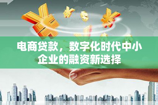 红原电商贷款，数字化时代中小企业的融资新选择