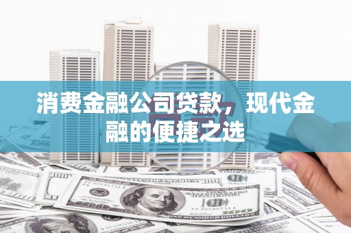 红原消费金融公司贷款，现代金融的便捷之选