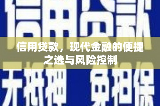 红原信用贷款，现代金融的便捷之选与风险控制
