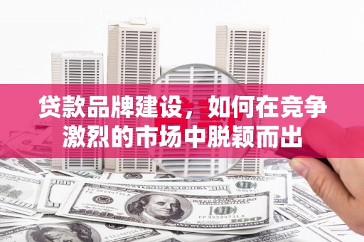 红原贷款品牌建设，如何在竞争激烈的市场中脱颖而出