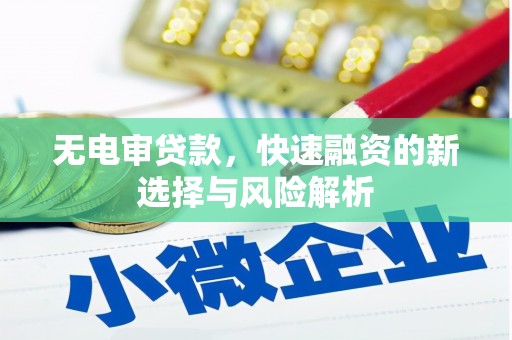 红原无电审贷款，快速融资的新选择与风险解析
