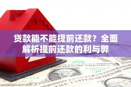 红原贷款能不能提前还款？全面解析提前还款的利与弊
