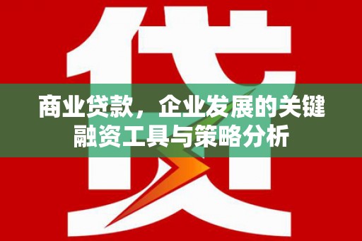 红原商业贷款，企业发展的关键融资工具与策略分析