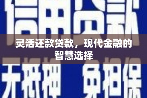 红原灵活还款贷款，现代金融的智慧选择
