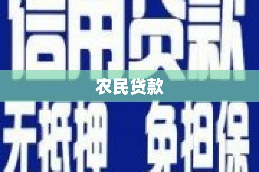 红原农民贷款