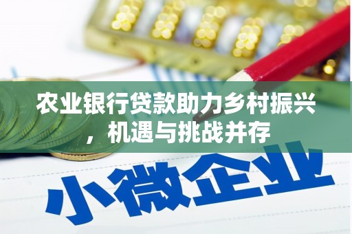 红原农业银行贷款助力乡村振兴，机遇与挑战并存