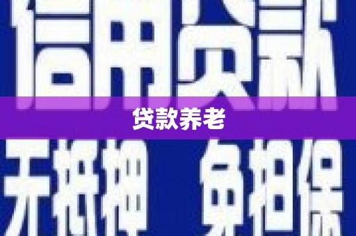 红原贷款养老