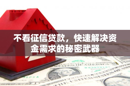红原不看征信贷款，快速解决资金需求的秘密武器