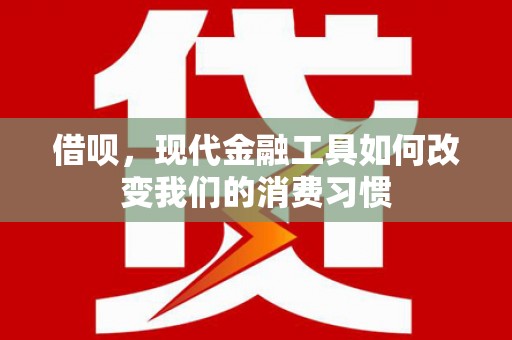 红原借呗，现代金融工具如何改变我们的消费习惯