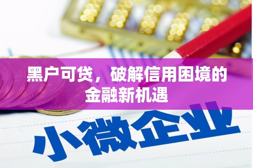 红原黑户可贷，破解信用困境的金融新机遇