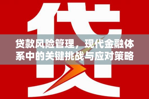 红原贷款风险管理，现代金融体系中的关键挑战与应对策略