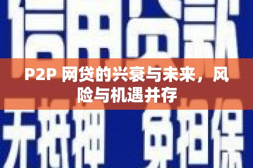 红原P2P 网贷的兴衰与未来，风险与机遇并存