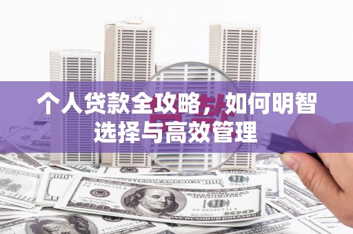红原个人贷款全攻略，如何明智选择与高效管理