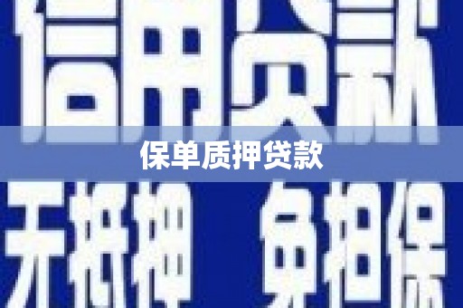 红原保单质押贷款